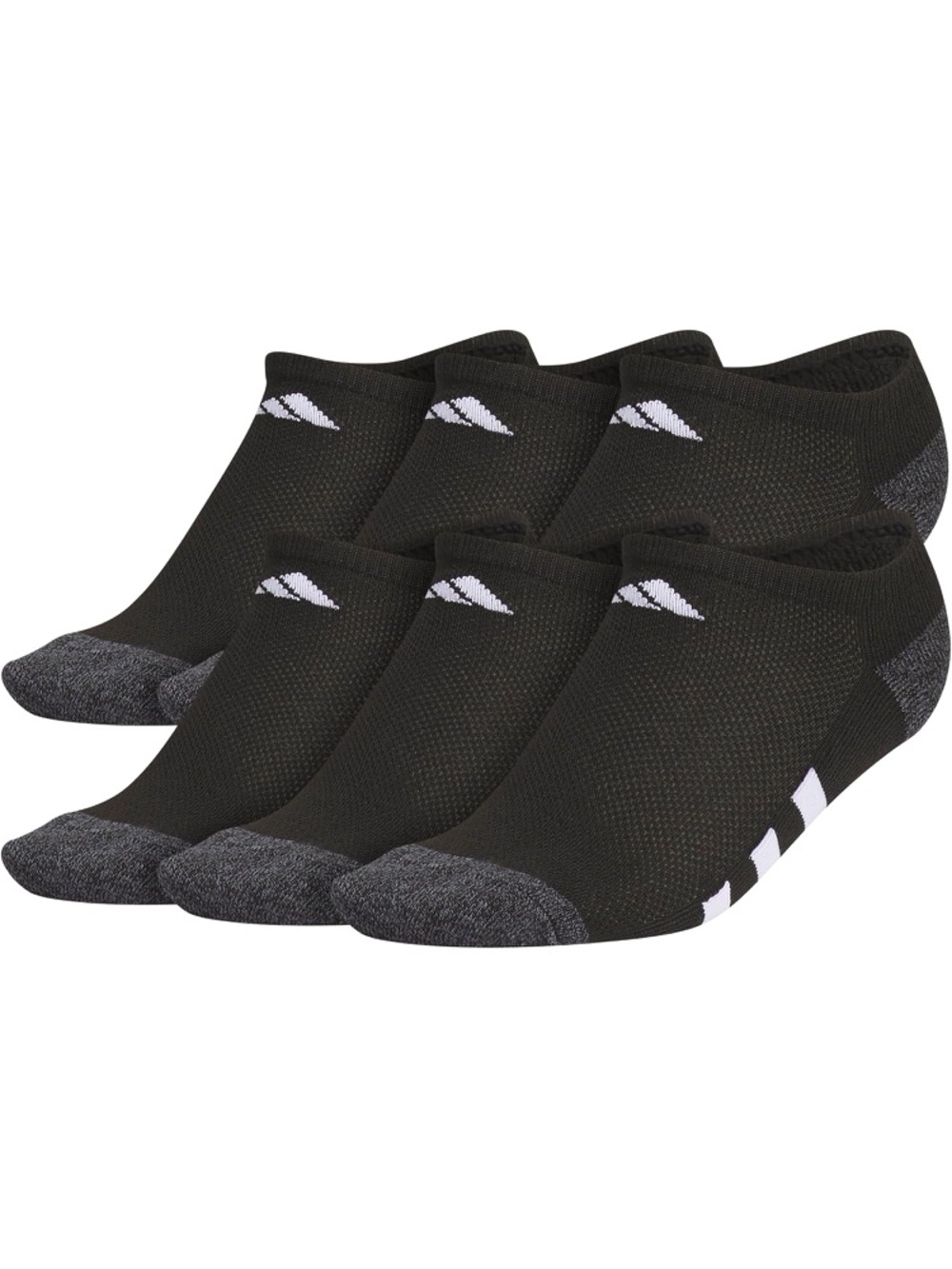 Adidas Athletic Cushioned No-Show Socks – 6 Pair Pack OS🖤-NWT✨